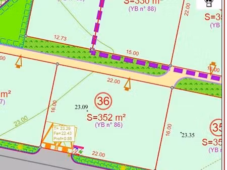 vente terrain surgères 17700 - 40200 € - surface privée