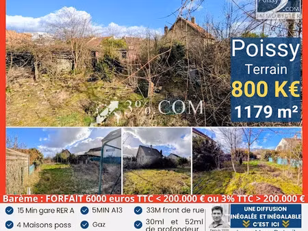 vente maison 4 pièces 61 m² à poissy (78300)  800 000 €