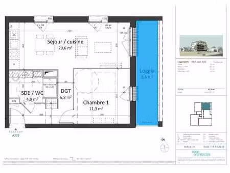 vente appartement 2 pièces à giberville (14730) : à vendre 2 pièces / 44m² giberville