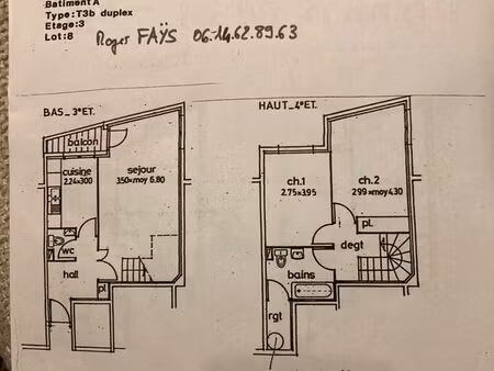 appartement t3 duplex