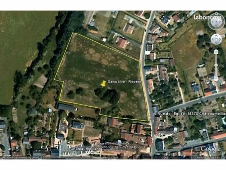 terrain de 17955 m² centre ville de chateaumeillant dans le cher