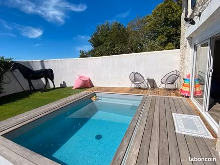 longère 211m² – dpe c/a – piscine & terrasse mobile angliers (17540) | 15 min de la rochel