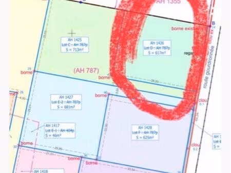 terrain constructible 617m2