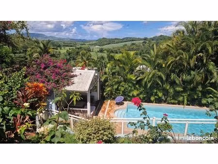 à louer – villa t5 avec piscine  jacuzzi & vue mer – ducos (martinique)