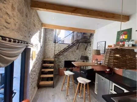 maison en pierre 2 faces   3 niveaux. lumineuse . terrasse . calme