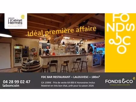 fonds de commerce restaurant  bar 320 m²