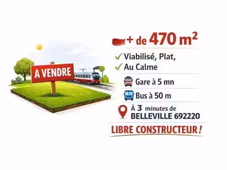 terrain à vendre taponas 475m2 121 000€