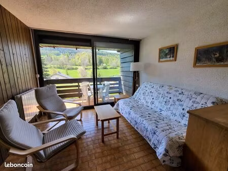 maxi studio 6 couchages - balcon sud ouest - vue pistes