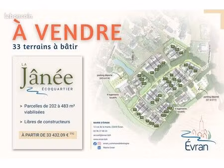 evran - 33 terrains à moins de 10 minutes à pied de 50 commerces  services et artisans ?