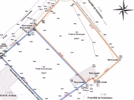 terrain constructible 700m²