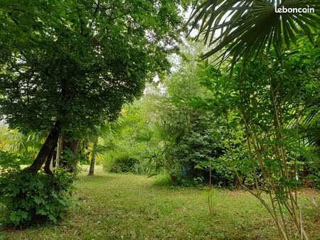 terrain constructible entièrement arboré dans le village d'aignan en armagnac