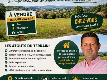 terrain 900 m² encausse
