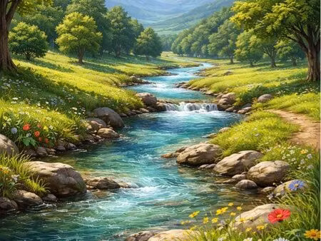 recherche terrain avec rivière