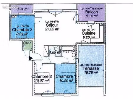 apt t4 avec terrasses noiron sous gevrey (15 km dijon sud)