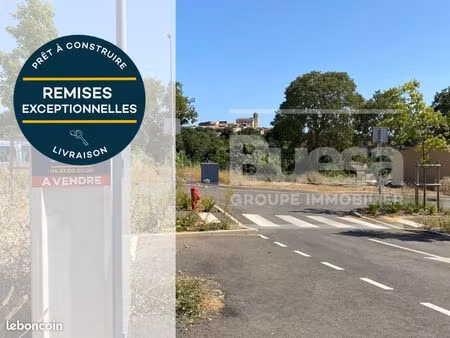 terrain 398 m² prêt à construire corneilhan 34490