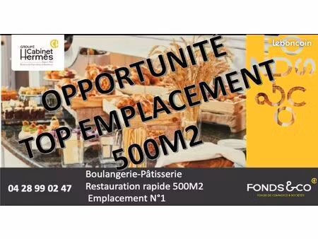 fonds de commerce boulangerie 522 m²