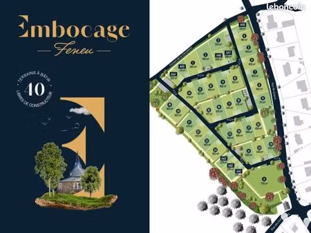 terrain 536 m² feneu