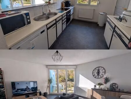 appartement t3 71 m² cuisine équipée + garage + cave + parking