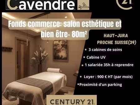 fonds de commerce  salon esthétique 82 m² champagnole