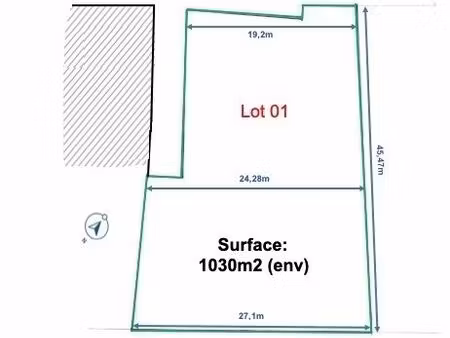 terrain de 1030 m² viabilisé  libre de constructeur à kirsch-lès-sierck