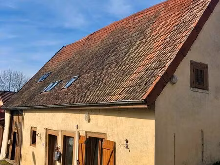 maison traditionnelle auvergnate avec jardin et dépendances