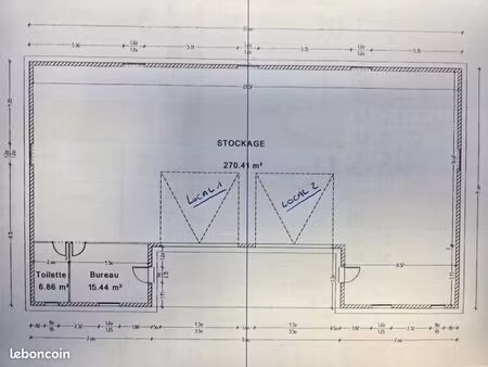local avec bureau et stockage