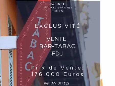fonds de commerce bar  tabac  fdj 55 m²