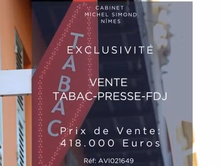 fonds de commerce tabac  presse  fdj 72 m²