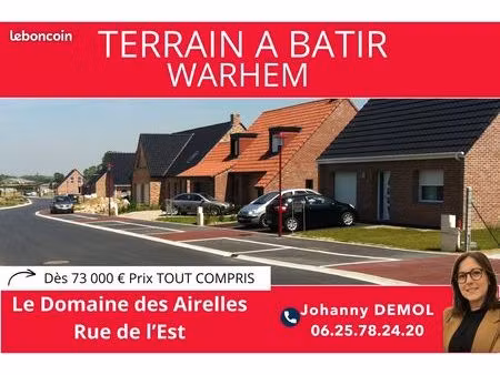 terrains a batir - warhem - viabilises -libres de constructeur