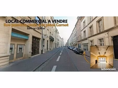 local commercial -220m² place carnot - nancy
