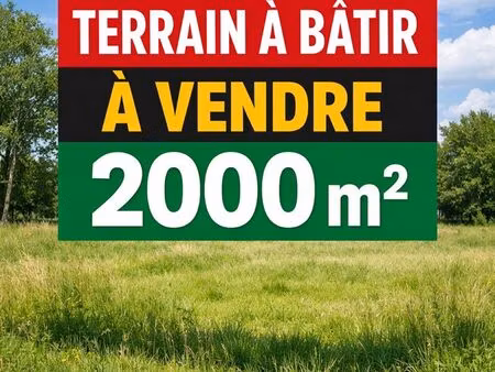 terrain à bâtir 2000m2
