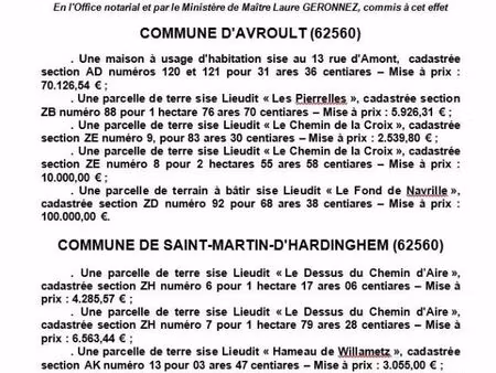 terrain 6838 m² avroult