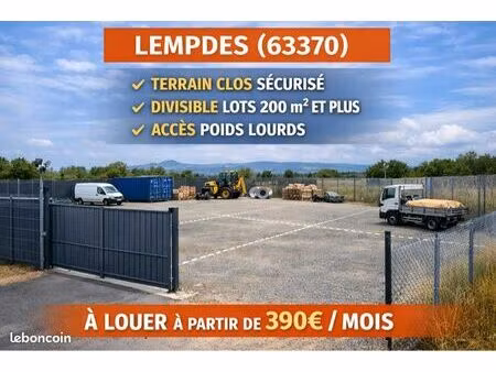 terrain clos pour stockage professionnel – divisible – accès poids lourds