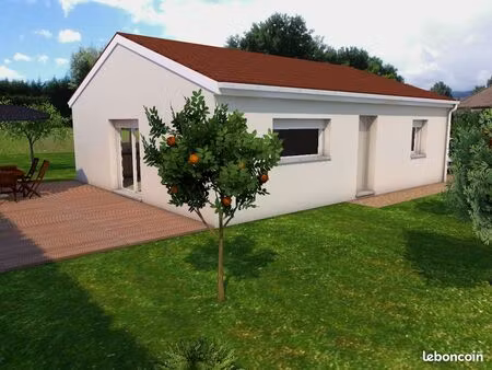 terrain + maison - 71m² - 2ch