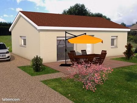 terrain + maison - 71m² - 2ch