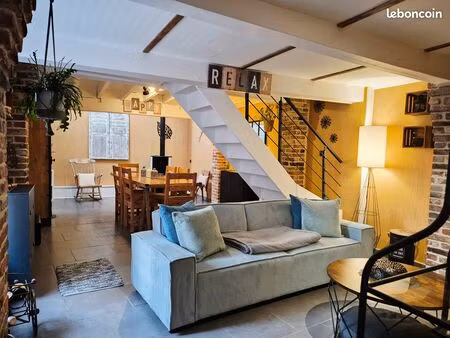 longère rénovée  semi plain pied  85m²  2chs  terrasse