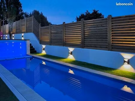 villa plain-pied avec double piscine