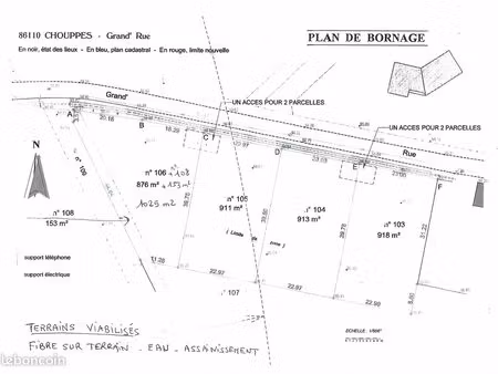 terrains viabilisés fibre eau électricité tout à l'égout