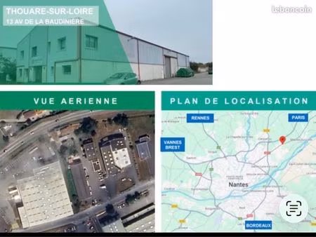 ?️ local d'activités 780 m² + pont roulant 5t – thouaré/loire (44)