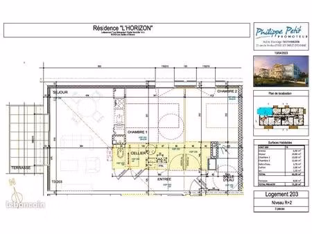 appartement 3 pièces 63 m²