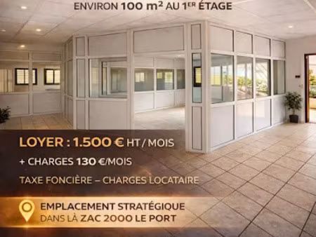 location locaux professionnels 3 pièces 98 m² à le port (97420)  1 630 €