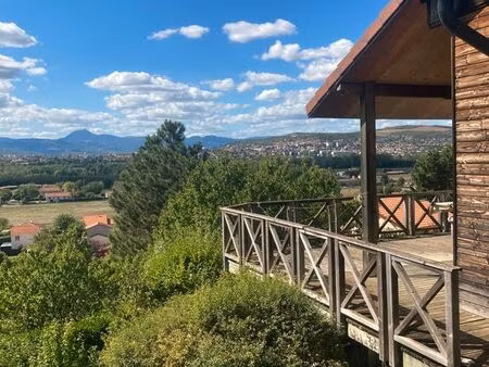 maison ossature bois 135 m2  vue et piscine