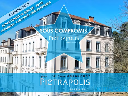 tarare - appartement duplex t4 - 90 m2 - 3 chambres dans immeub