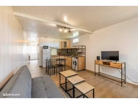 t2 34m² meublé avec terrasse et jardin