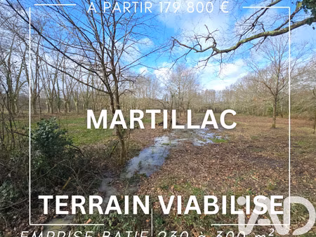 vente terrain à martillac (33650) : à vendre / 845m² martillac