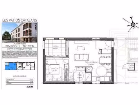 vente appartement 2 pièces à argelès-sur-mer (66700) : à vendre 2 pièces / 43m² argelès-su