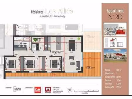 appartement avec terrasse 37m2 !