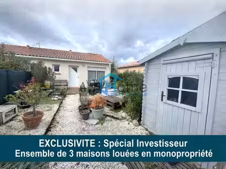spécial investisseurs : ensemble de 3 maisons 2 pièces avec