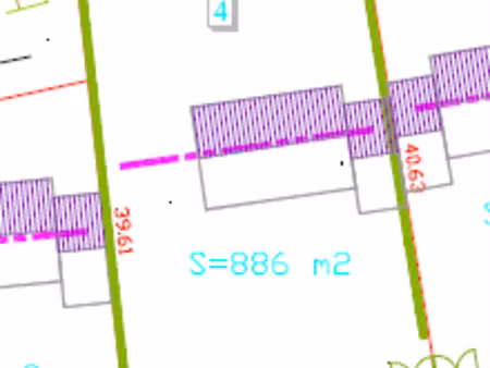 vente terrain 886 m²