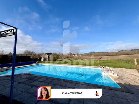 a 20 minutes de bergerac : lumineux plain-pied avec piscine